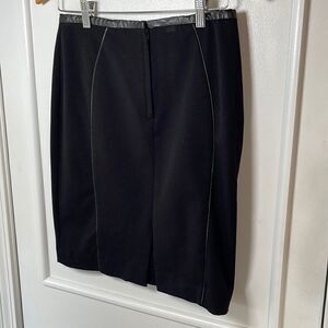 EUC H&M Black Faux Leather Pencil Skirt 8/M